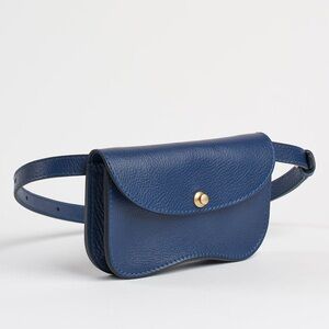 Lindquist Objects Faba Bag waist crossbody in Mer leather wallet sold separately